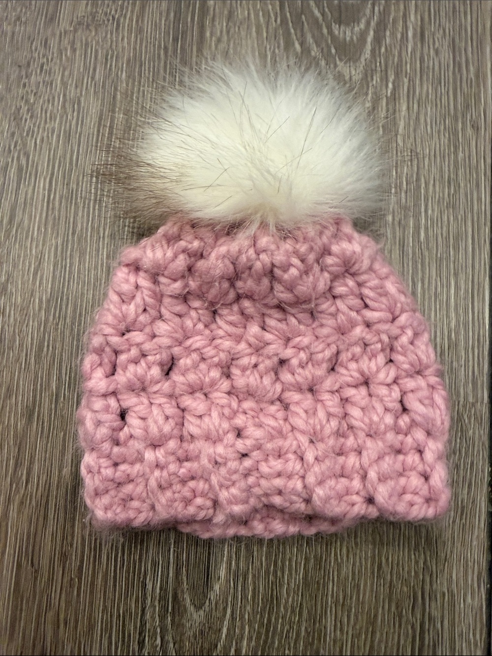 Handmade Pink Knit Pom Beanie - Kids Accessories